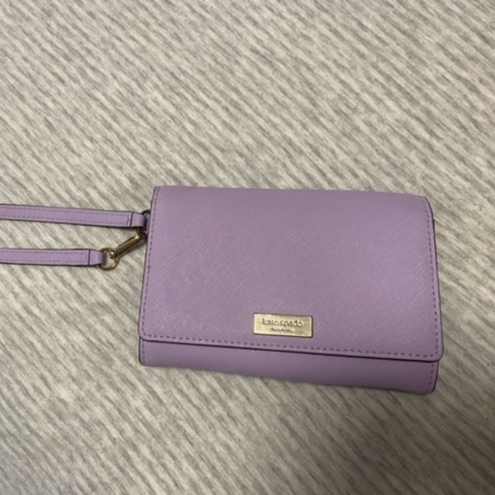 Kate Spade lilac wristlet wallet